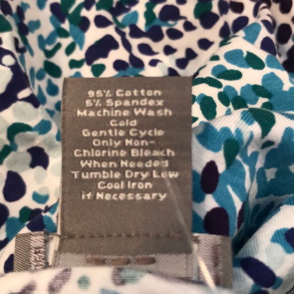 Ann Taylor Blue/Green T Shirt - size L - Picture 4 of 4